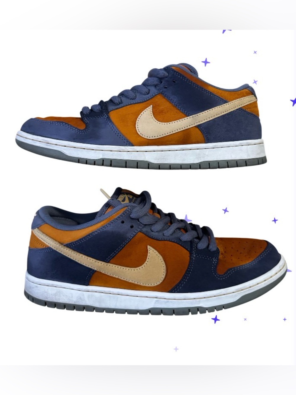 Nike SB Dunks Low Pro in rare Light Carbon Monarch HF3063-002 Men’s 10.5